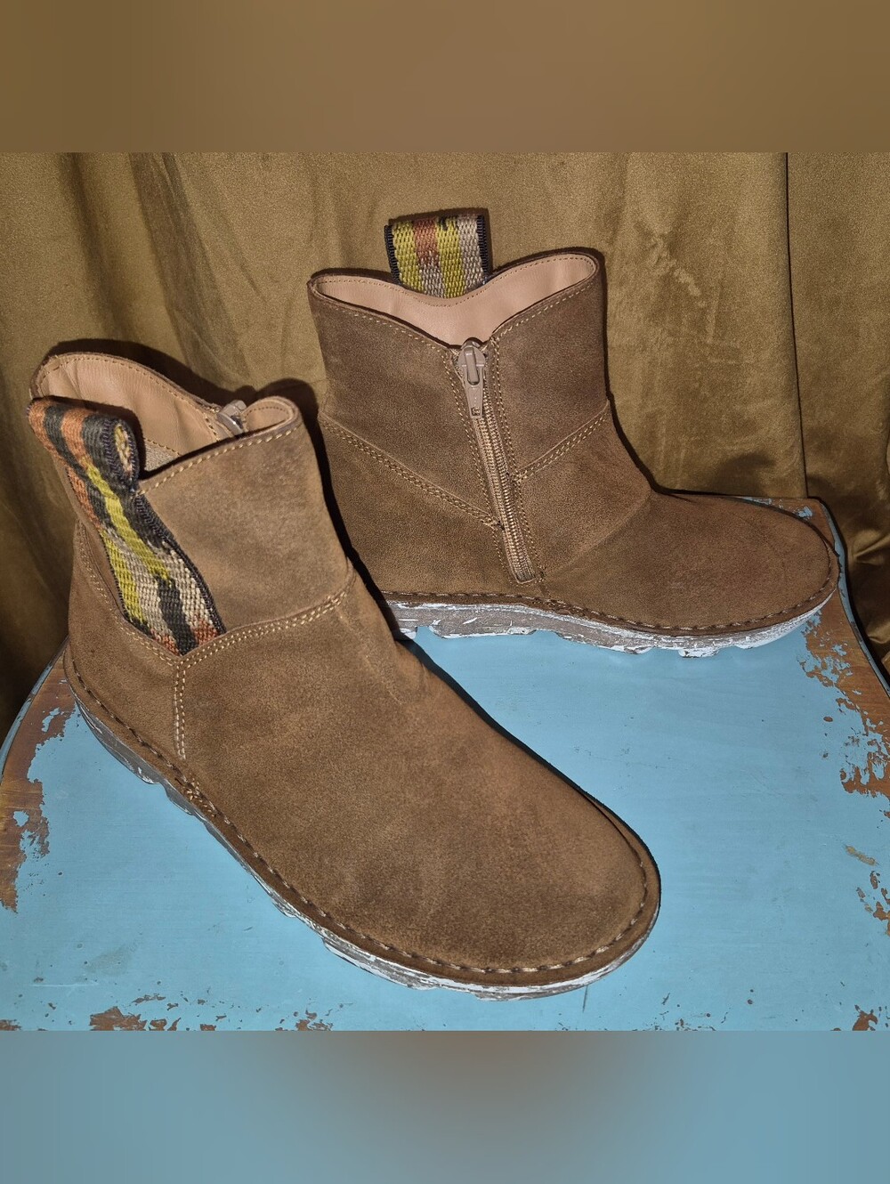 🔥New! On Foot Silken 7.5 US 38 Women's Waterproof Suede Leather Chukka Boot Zip